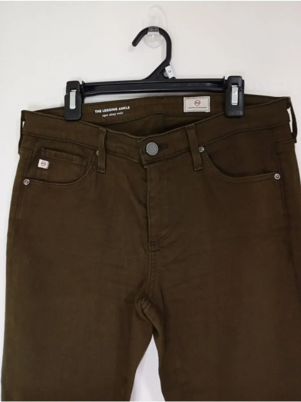 AG Adriano Goldschmied The Legging Ankle Super Skinny Jeans Brown Size 27R